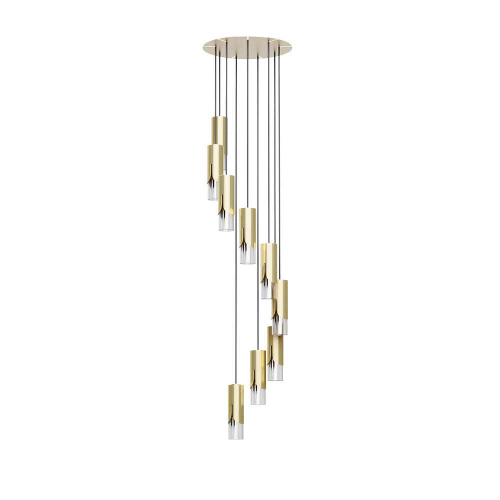 ROBIN 11086 | BISEL PENDANT CHANDELIER - GOLD