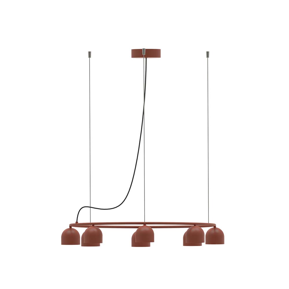 ROBIN 09182 | RIO PENDANT CHANDELIER CIRCULAR 9 - RED