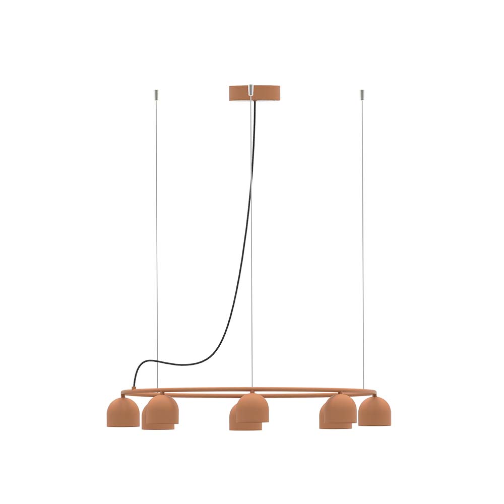 ROBIN 09205 | RIO PENDANT CHANDELIER CIRCULAR 9 - TERRACOTTA