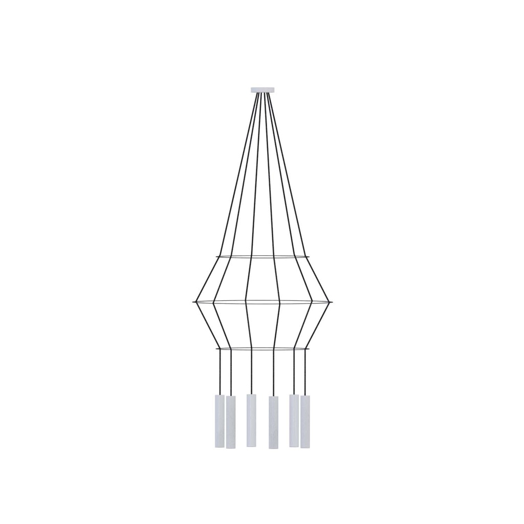 ROBIN 09953 | ROSE PENDANT CHANDELIER CIRCULAR 25 - MATTE WHITE