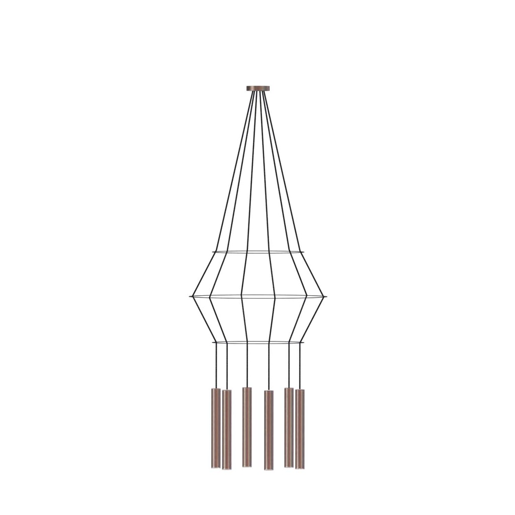 ROBIN 10003 | ROSE PENDANT CHANDELIER CIRCULAR 40 - COPPER