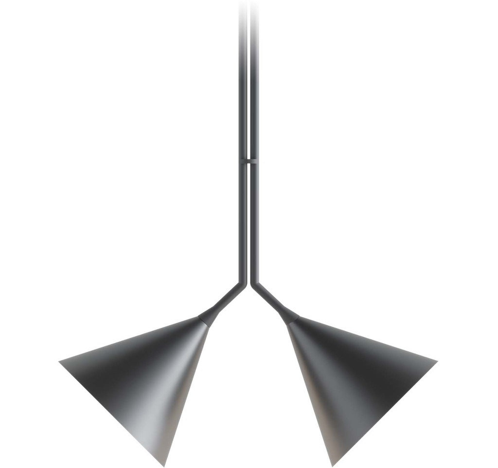 ROBIN 01018 | RUBI PENDANT DUO - MATTE BLACK AND GOLD