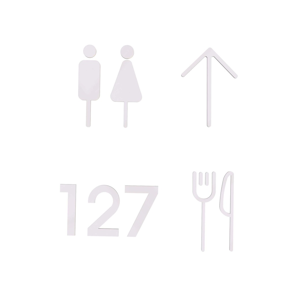 ROBIN 12083 | ROCK WALL 9 SIGNAGE TAG - MATTE WHITE