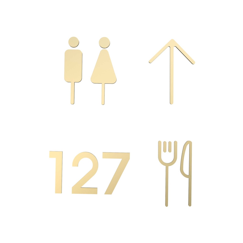 ROBIN 12069 | ROCK WALL 9 SIGNAGE TAG - GOLD