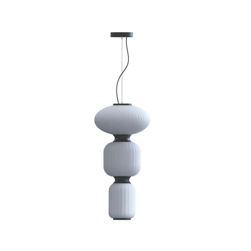 [ROB-10805] ROBIN 10805 | WHITEBERRIES PENDANT TRIO - MATTE BLACK