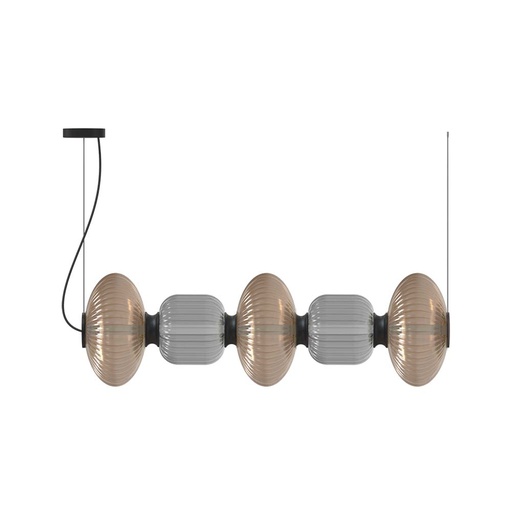 [ROB-10843] ROBIN 10843 | GOLDENBERRY PENDANT QUINTED - AMBAR & GREY