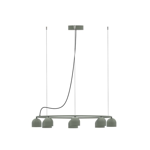 [ROB-09199] ROBIN 09199 | RIO PENDANT CHANDELIER CIRCULAR 9 - GREEN