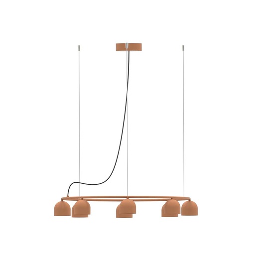 [ROB-09205] ROBIN 09205 | RIO PENDANT CHANDELIER CIRCULAR 9 - TERRACOTTA