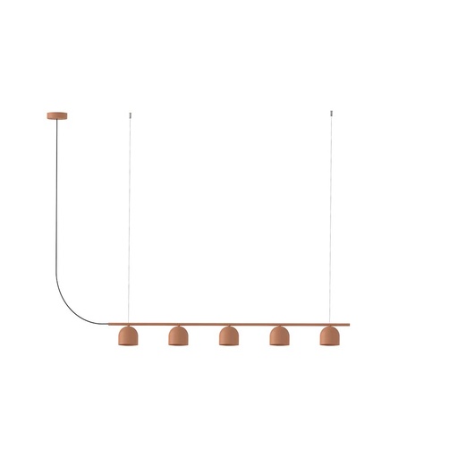 [ROB-10317] ROBIN 10317 | RIO PENDANT CHANDELIER LINEAR 9 - TERRACOTTA