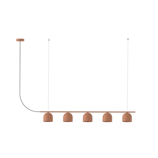 [ROB-09151] ROBIN 09151 | RIO PENDANT CHANDELIER LINEAR 5 - TERRACOTTA