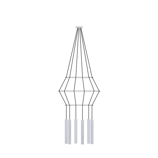 [ROB-09984] ROBIN 09984 | ROSE PENDANT CHANDELIER CIRCULAR 40 - MATTE WHITE