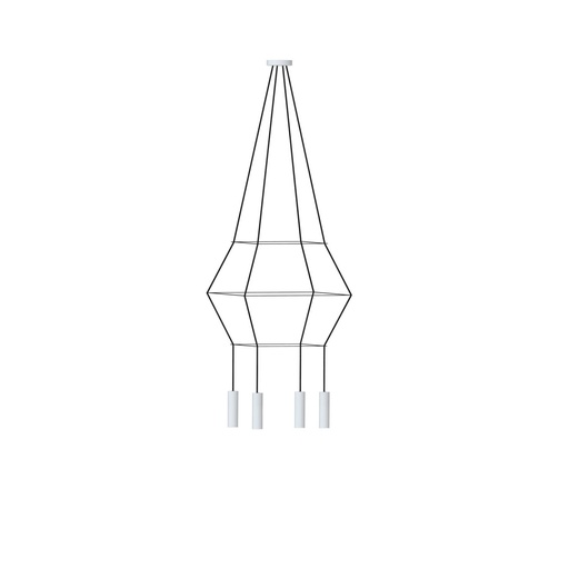 [ROB-09830] ROBIN 09830 | ROSE PENDANT CHANDELIER SQUARE 16 - MATTE WHITE