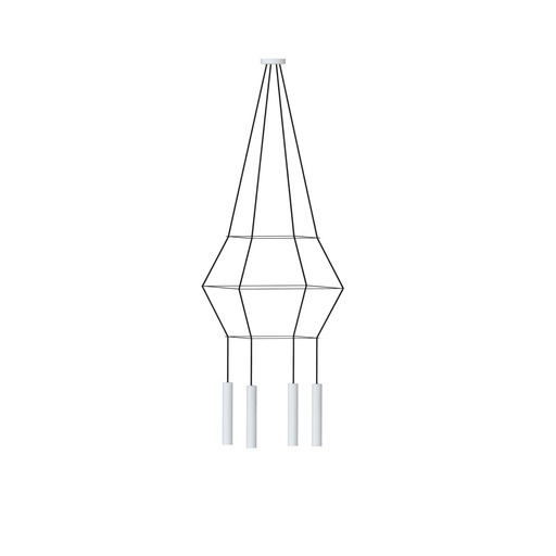 [ROB-09861] ROBIN 09861 | ROSE PENDANT CHANDELIER SQUARE 25 - MATTE WHITE