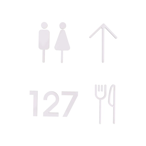 [ROB-12083] ROBIN 12083 | ROCK WALL 9 SIGNAGE TAG - MATTE WHITE