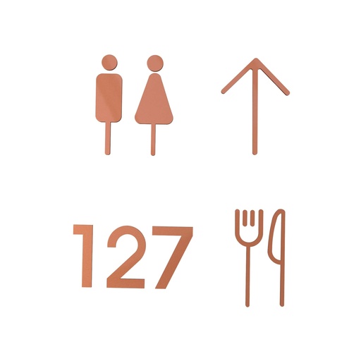 [ROB-12076] ROBIN 12076 | ROCK WALL 9 SIGNAGE TAG - COPPER