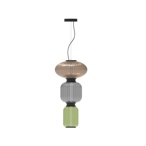 [ROB-12410] ROBIN 12410 | MIX BERRIES PENDANT TRIO - AMBAR, GREY & GREEN - 2700°K